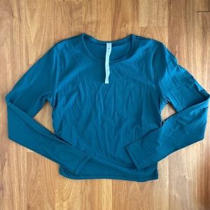 ❤️ Lululemon All It Takes Long Sleeve Shirt *Ribbed Nulu Green Jasper Size 8 NWT